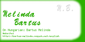 melinda bartus business card
